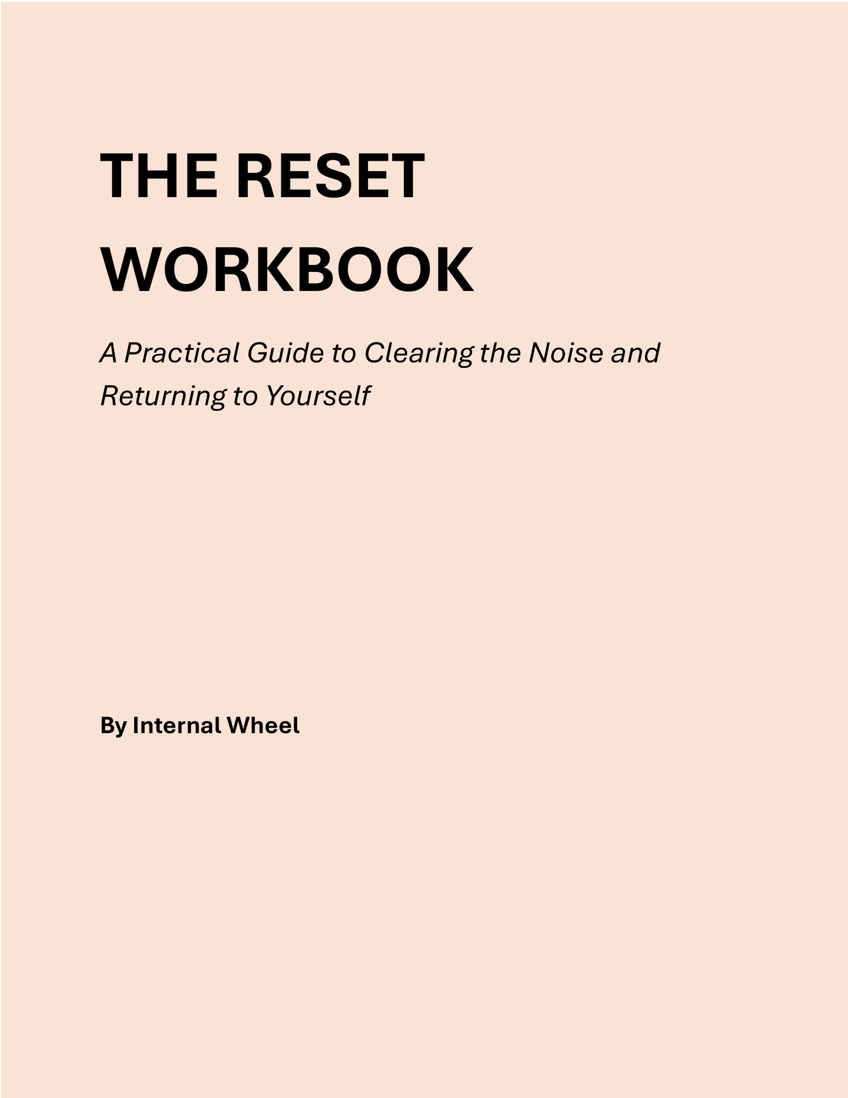 The Reset Workbook
